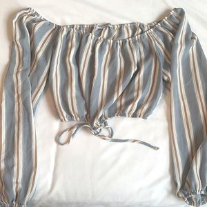 Off shoulder crop top